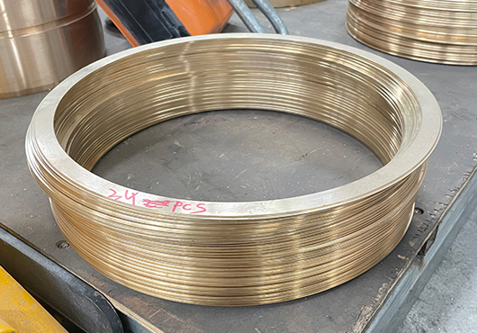 荷蘭客戶訂購的100件黃銅環(huán)銅墊片加工完畢準備發(fā)貨